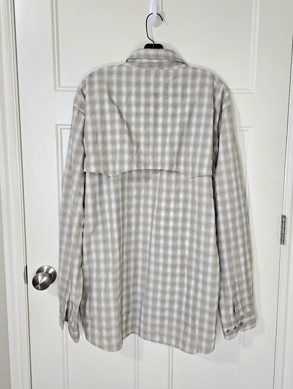 Simms Men's Big Sky Long Sleeve Shirt Tan Plaid XXL Fishing Outdoor - Picture 3 of 10